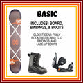 Online Season Rental: Adult Basic Snowboard