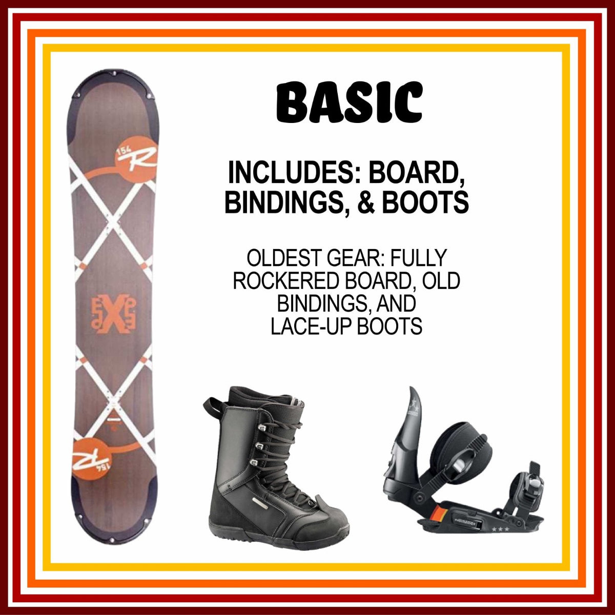 Online Season Rental: Adult Basic Snowboard