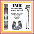 Online Season Rental: Adult Basic Ski