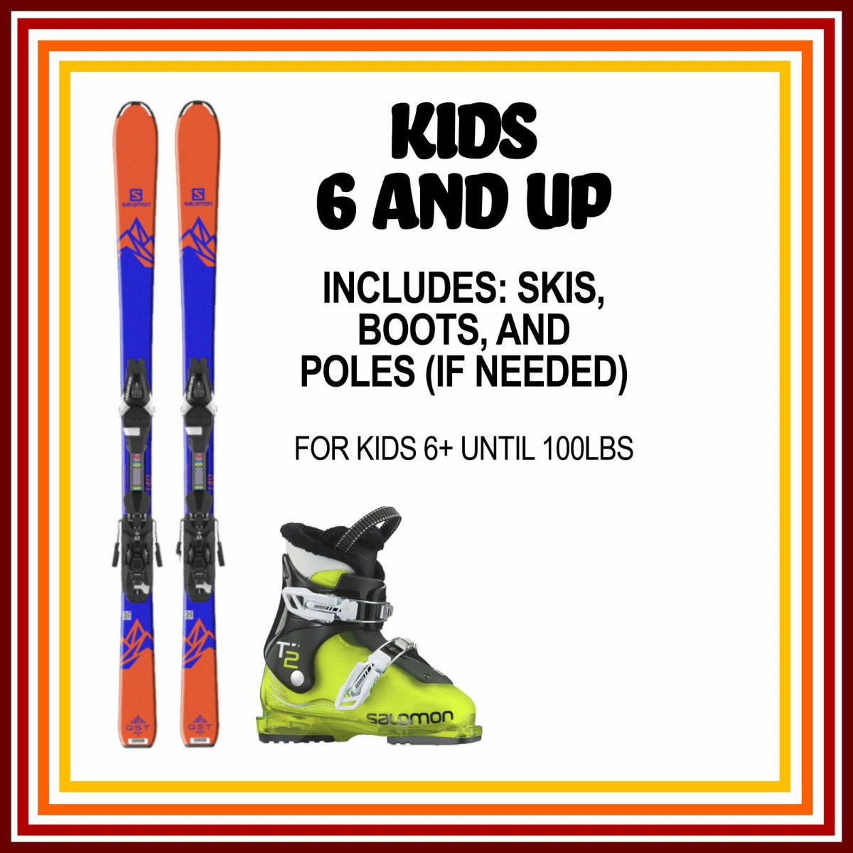 Online Season Rental: Kids Ski