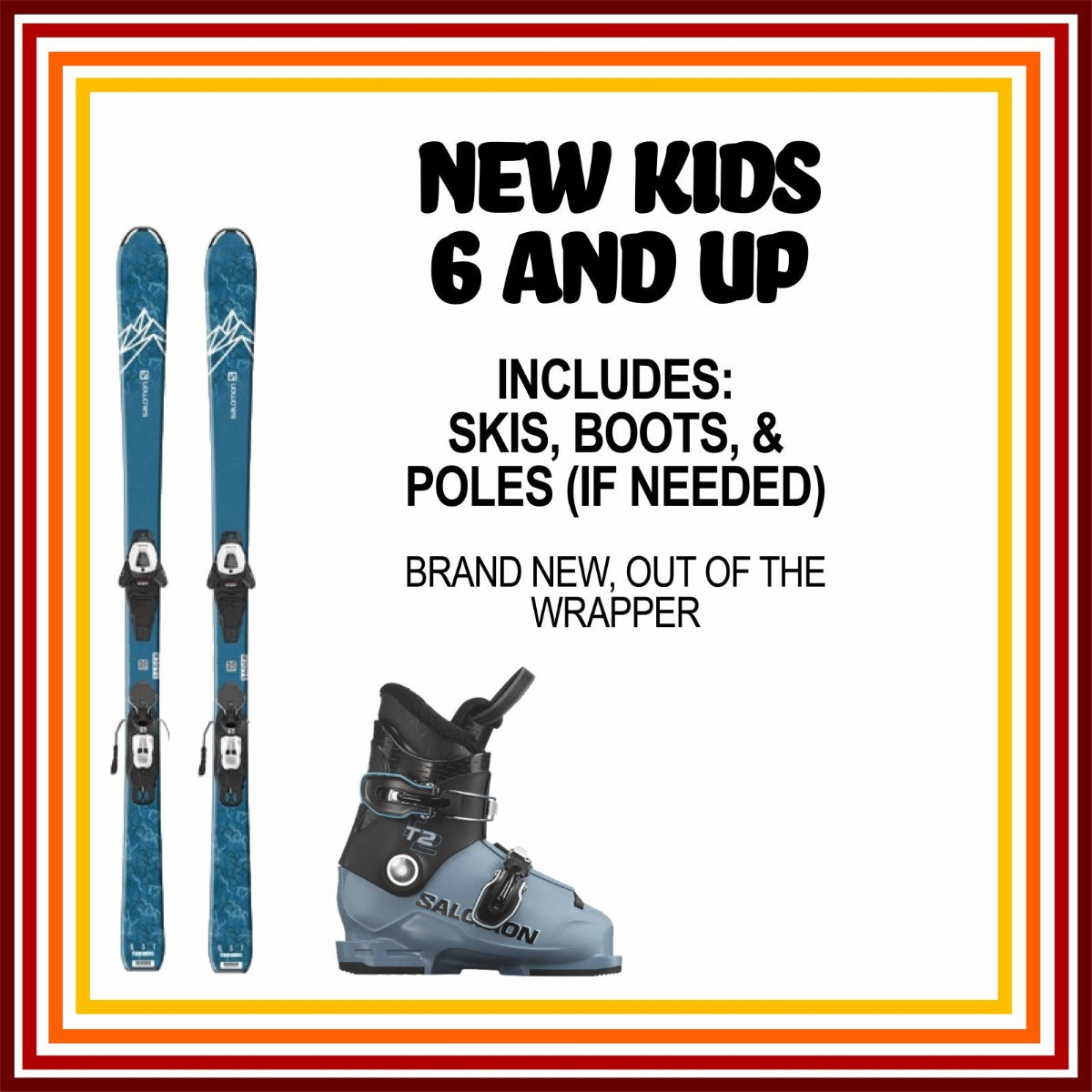 Online Season Rental: Kids New Ski