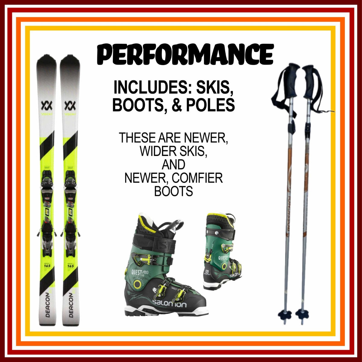 Online Season Rental: Adult Performance Ski