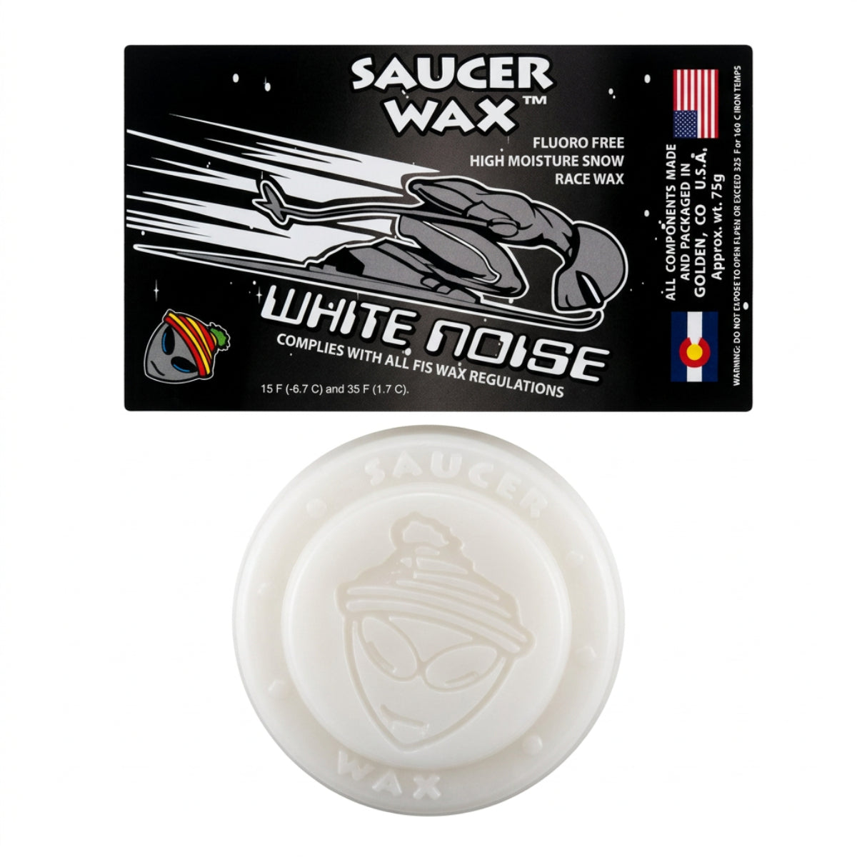 Saucer Wax White Noise Race Overlay Wax