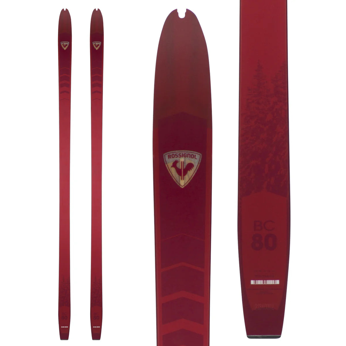Rossignol BC 80 Positrack Cross Country Skis w/ BC Auto Bindings 2024